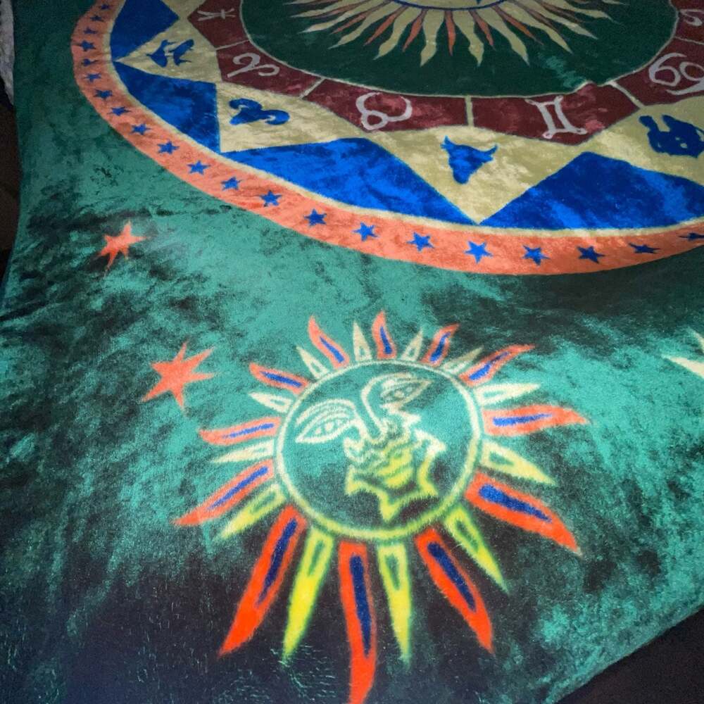 Safari Queen Mink Blankets > Queen Zodiac Mink Blanket - Imported Blankets, - Picture 3 of 5